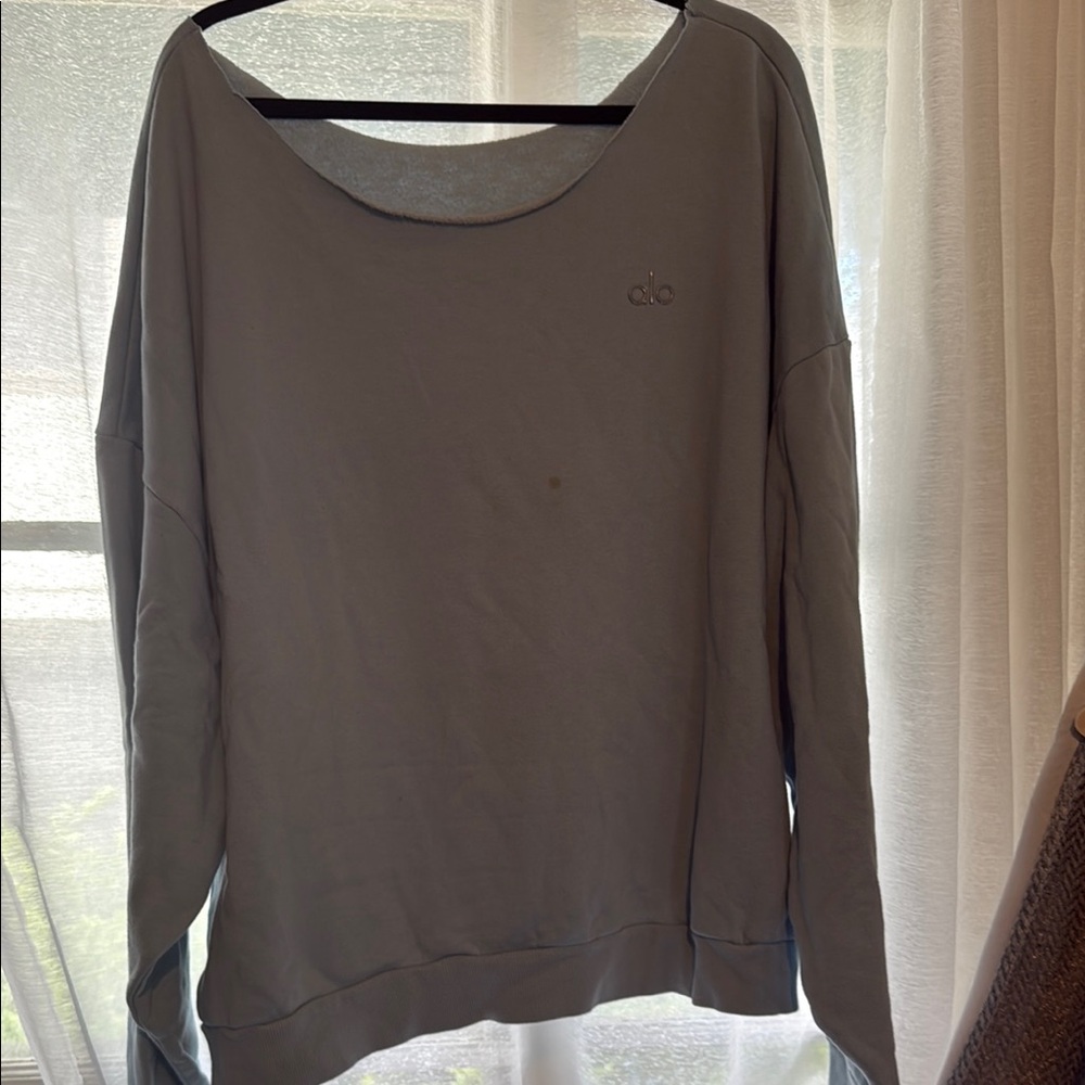 Alo Oversized Blue Sweatshirt